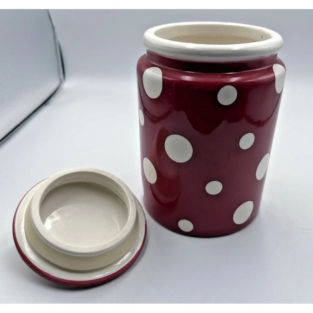 Ceramic‎ dog treat container christmas theme vintage